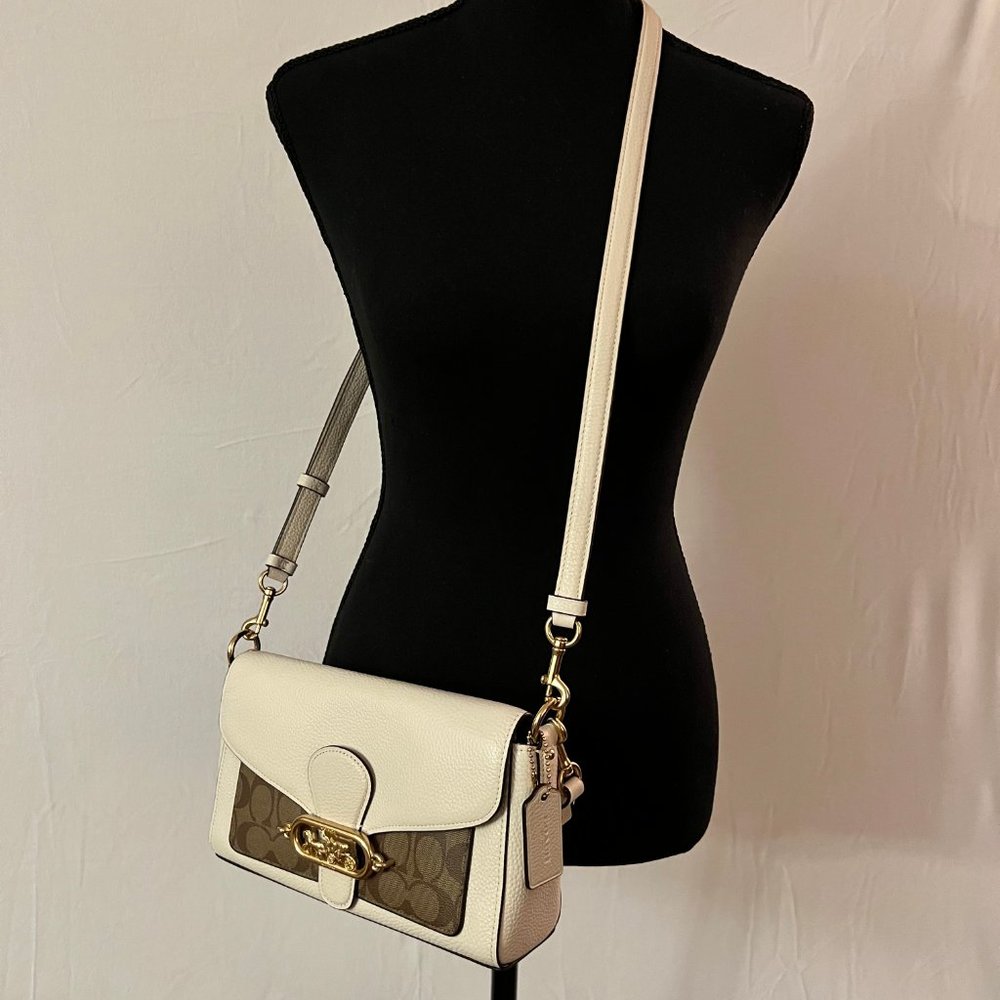 Coach Tabby Style Jade Shoulder Bag w/ Coach Signature Canvas NWOT - Picture 12 of 13